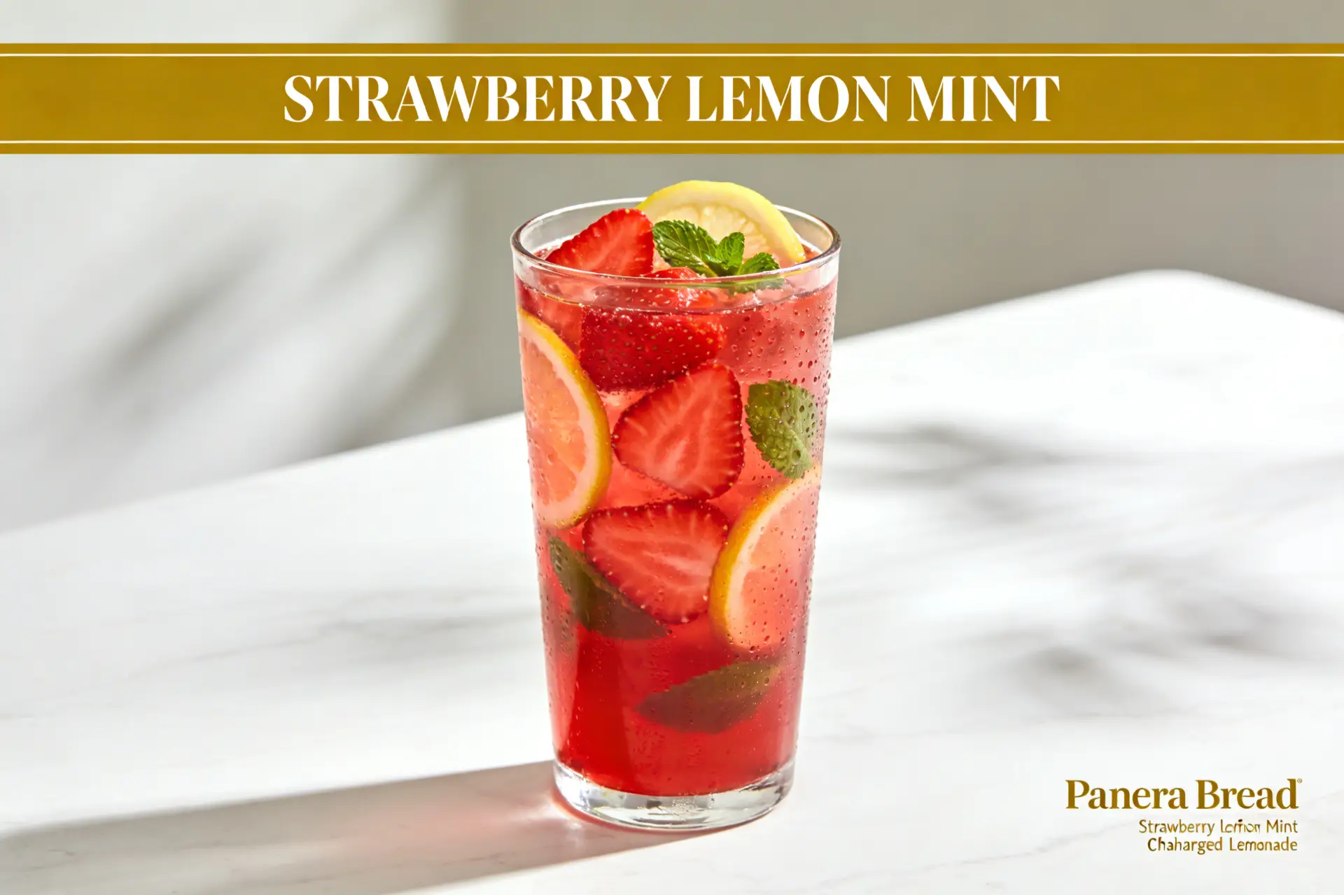 Strawberry Lemon Mint Charged Lemonade